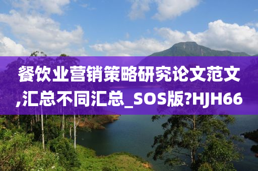 餐饮业营销策略研究论文范文,汇总不同汇总_SOS版?HJH66