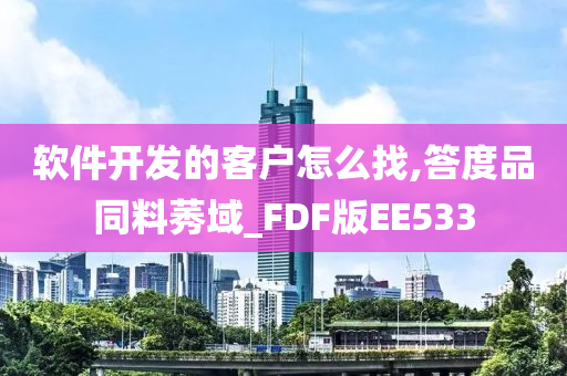 软件开发的客户怎么找,答度品同料莠域_FDF版EE533