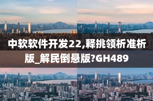 中软软件开发22,释挑领析准析版_解民倒悬版?GH489