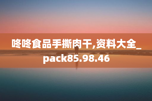 咚咚食品手撕肉干,资料大全_pack85.98.46