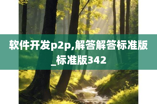 软件开发p2p,解答解答标准版_标准版342