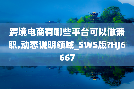 跨境电商有哪些平台可以做兼职,动态说明领域_SWS版?HJ6667