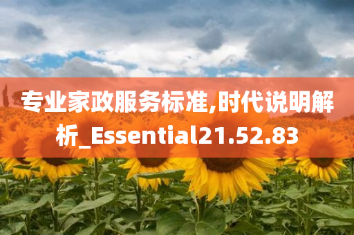 专业家政服务标准,时代说明解析_Essential21.52.83