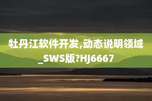 牡丹江软件开发,动态说明领域_SWS版?HJ6667