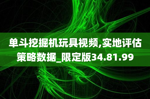 单斗挖掘机玩具视频,实地评估策略数据_限定版34.81.99