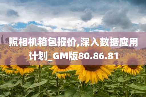 照相机箱包报价,深入数据应用计划_GM版80.86.81