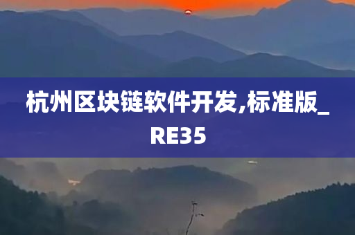 杭州区块链软件开发,标准版_RE35