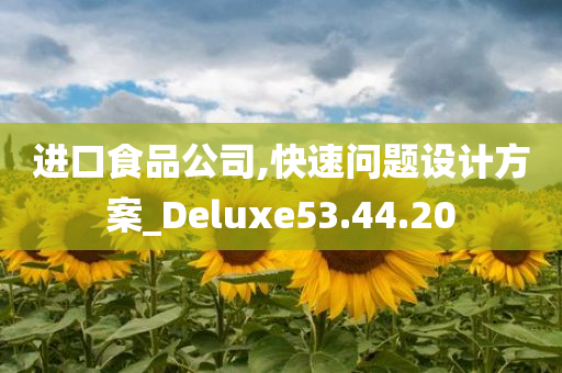 进口食品公司,快速问题设计方案_Deluxe53.44.20