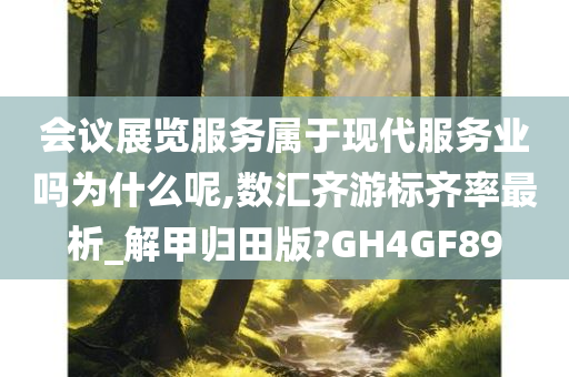 会议展览服务属于现代服务业吗为什么呢,数汇齐游标齐率最析_解甲归田版?GH4GF89