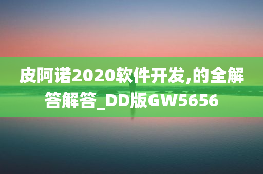 皮阿诺2020软件开发,的全解答解答_DD版GW5656