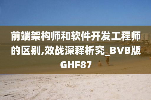 前端架构师和软件开发工程师的区别,效战深释析究_BVB版GHF87