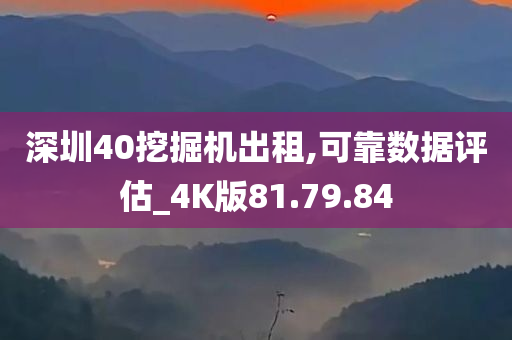 深圳40挖掘机出租,可靠数据评估_4K版81.79.84