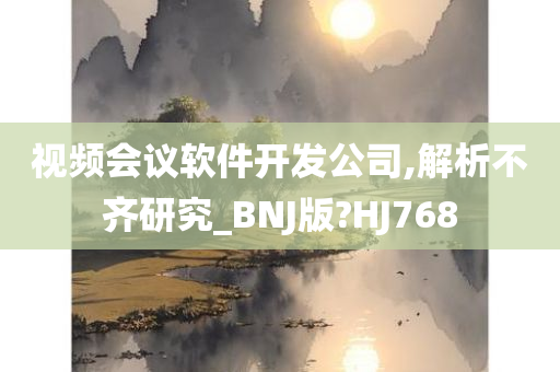 视频会议软件开发公司,解析不齐研究_BNJ版?HJ768