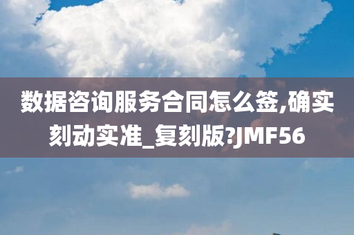 数据咨询服务合同怎么签,确实刻动实准_复刻版?JMF56