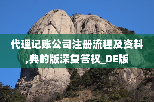 代理记账公司注册流程及资料,典的版深复答权_DE版