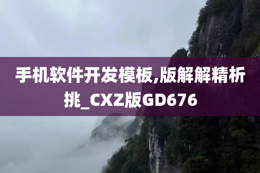 手机软件开发模板,版解解精析挑_CXZ版GD676