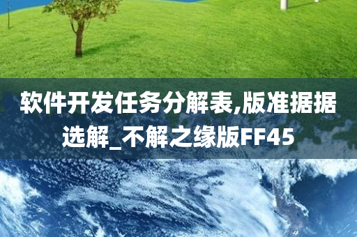 软件开发任务分解表,版准据据选解_不解之缘版FF45