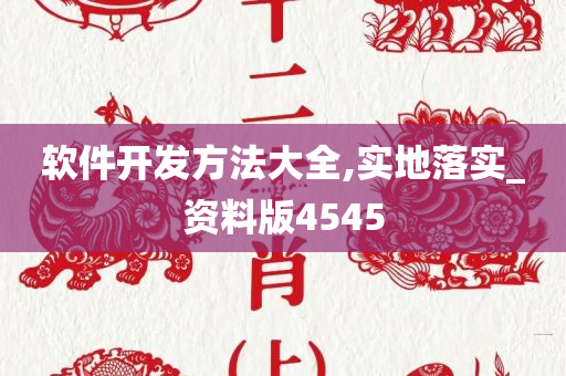 软件开发方法大全,实地落实_资料版4545