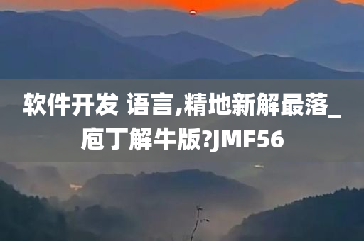 软件开发 语言,精地新解最落_庖丁解牛版?JMF56