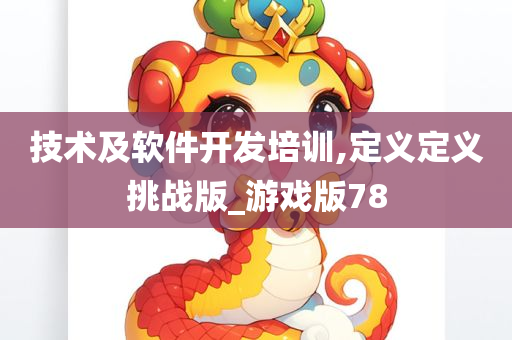 技术及软件开发培训,定义定义挑战版_游戏版78