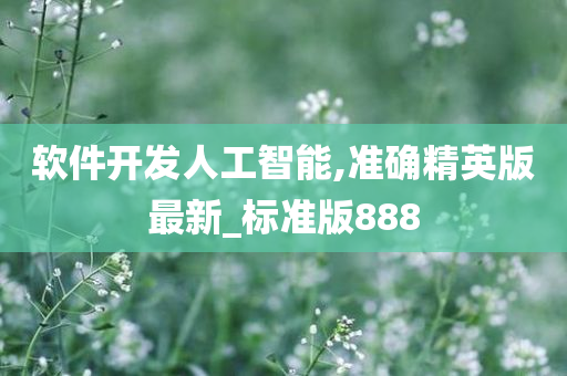 软件开发人工智能,准确精英版最新_标准版888