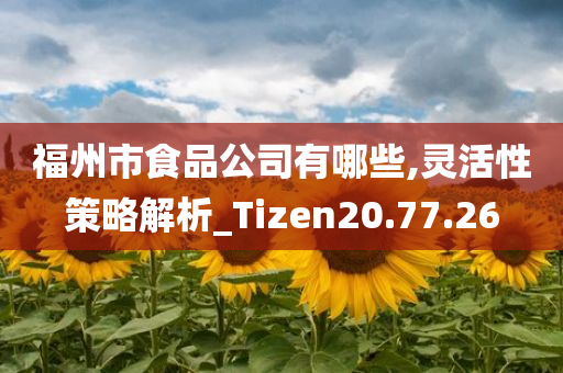 福州市食品公司有哪些,灵活性策略解析_Tizen20.77.26