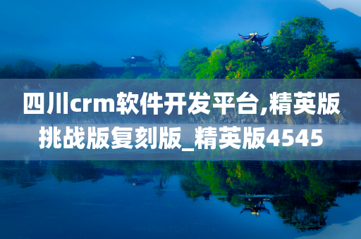 四川crm软件开发平台,精英版挑战版复刻版_精英版4545