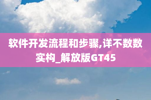 软件开发流程和步骤,详不数数实构_解放版GT45