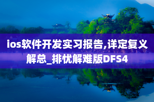 ios软件开发实习报告,详定复义解总_排忧解难版DFS4