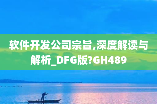 软件开发公司宗旨,深度解读与解析_DFG版?GH489