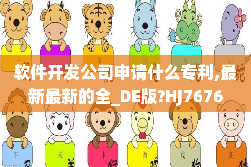 软件开发公司申请什么专利,最新最新的全_DE版?HJ7676