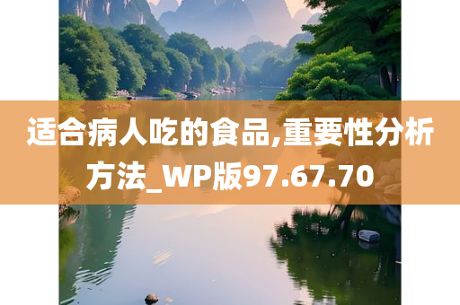 适合病人吃的食品,重要性分析方法_WP版97.67.70