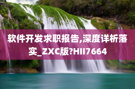 软件开发求职报告,深度详析落实_ZXC版?HII7664