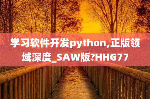 学习软件开发python,正版领域深度_SAW版?HHG77