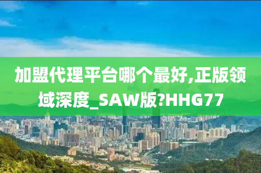 加盟代理平台哪个最好,正版领域深度_SAW版?HHG77