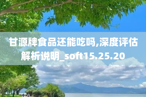 甘源牌食品还能吃吗,深度评估解析说明_soft15.25.20