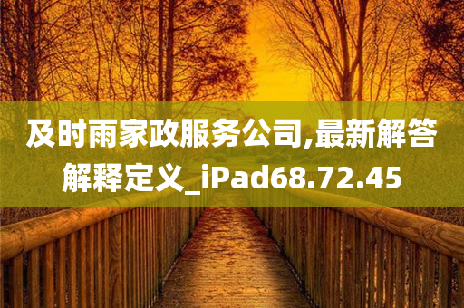 及时雨家政服务公司,最新解答解释定义_iPad68.72.45