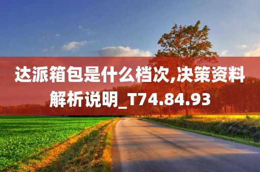 达派箱包是什么档次,决策资料解析说明_T74.84.93