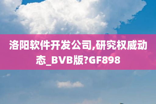 洛阳软件开发公司,研究权威动态_BVB版?GF898