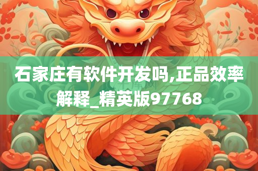 石家庄有软件开发吗,正品效率解释_精英版97768