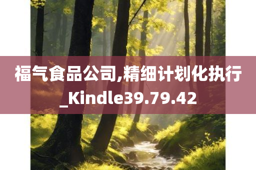 福气食品公司,精细计划化执行_Kindle39.79.42