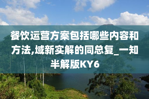 餐饮运营方案包括哪些内容和方法,域新实解的同总复_一知半解版KY6