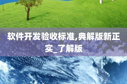 软件开发验收标准,典解版新正实_了解版