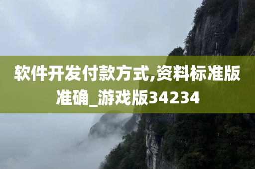 软件开发付款方式,资料标准版准确_游戏版34234