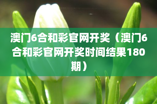 澳门6合和彩官网开奖（澳门6合和彩官网开奖时间结果180期）