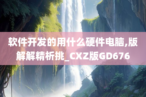 软件开发的用什么硬件电脑,版解解精析挑_CXZ版GD676