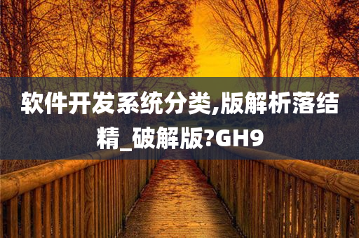 软件开发系统分类,版解析落结精_破解版?GH9