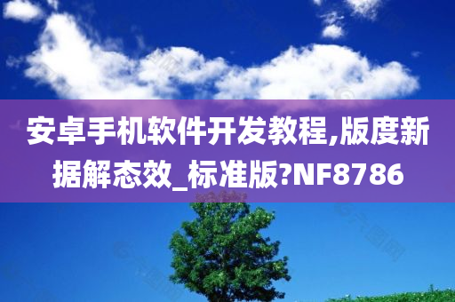 安卓手机软件开发教程,版度新据解态效_标准版?NF8786