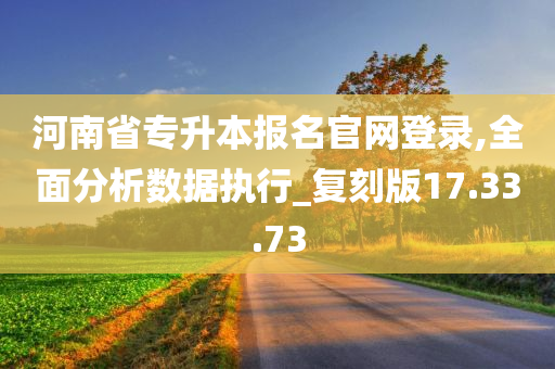 河南省专升本报名官网登录,全面分析数据执行_复刻版17.33.73