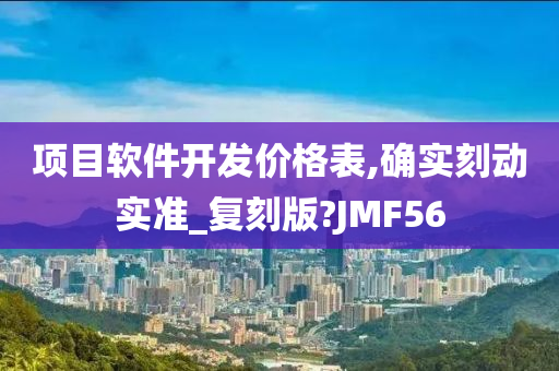 项目软件开发价格表,确实刻动实准_复刻版?JMF56